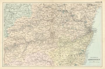 Antique map of Aberdeen
