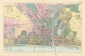 Antique map of Brighton