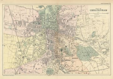 Antique map of Cheltenham