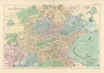 Antique map of Edinburgh