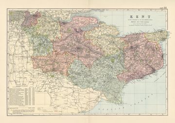 Antique map of Kent