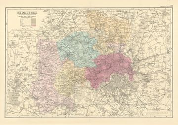 Antique map of Middlesex