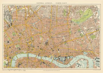 Antique map of North East London