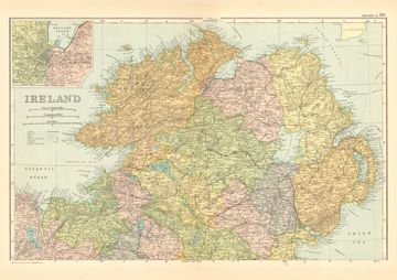 Antique map of Northern Ireland