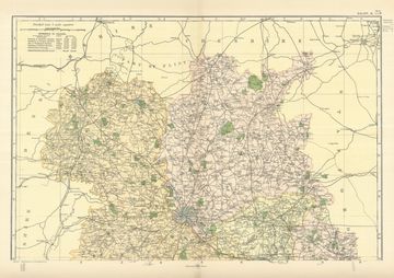 Antique map of Shropshire