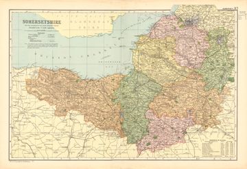Antique map of Somerset
